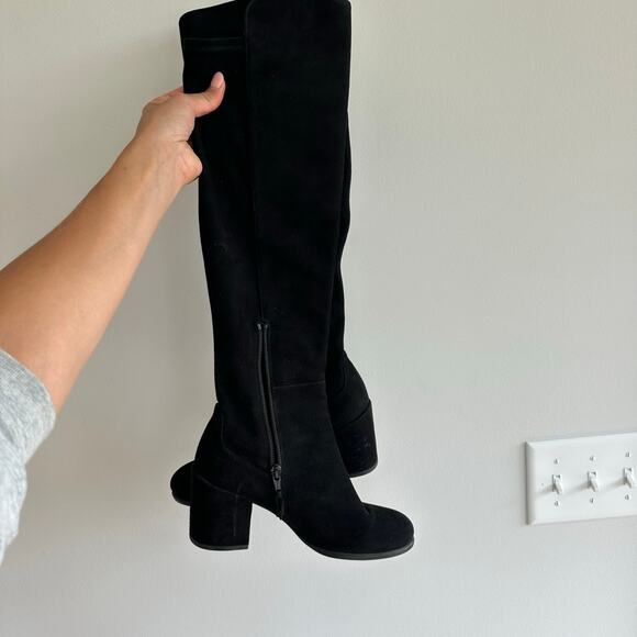 Stuart Weitzman Leather Riding Boots Black 8 - Picture 5 of 8